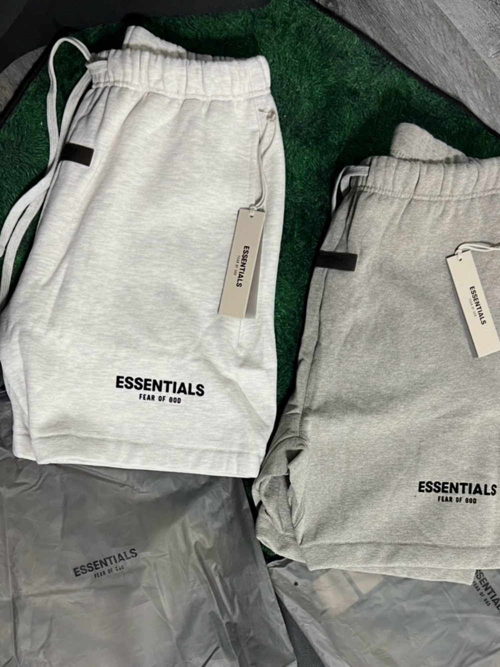 Fear of God ESSENTIALS Grey Heather Drawstring Shorts